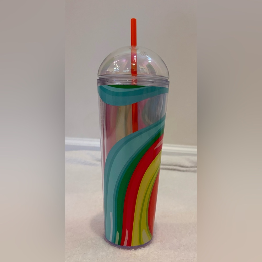 Starbucks Rainbow Swirl Dome Reusable Cup - Picture 4 of 10